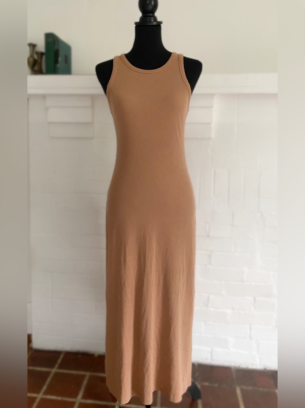 Sleeveless Ribbed Tank Maxi Dress